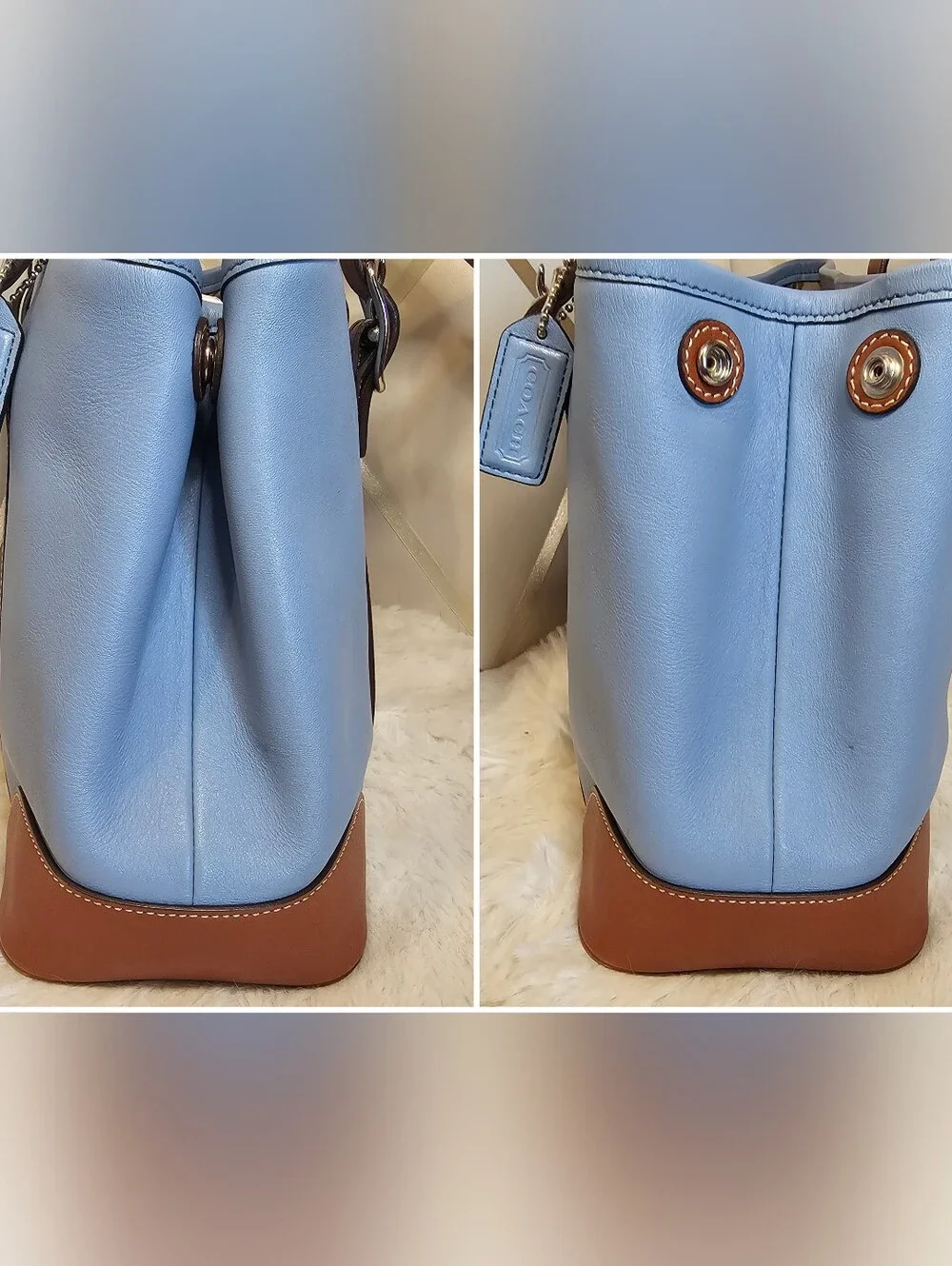Coach Hampton Leather Tote Bag ( Model 7588)
